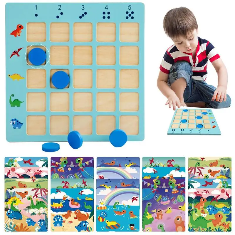 

Counting Dinosaurs Wood Dino Counting Matching Game STEM Early Development Math Learning Montessori Educational Toy For Kids