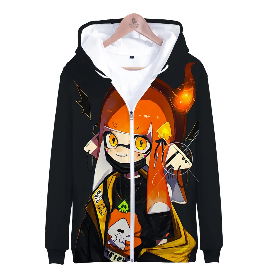 

Fashion 3 To 14 Years Kids Hoodies Shooting Game Splatoon 3D Printed Sweatshirt Hoodie Boys Girls Cartoon Jacket Coat Children C
