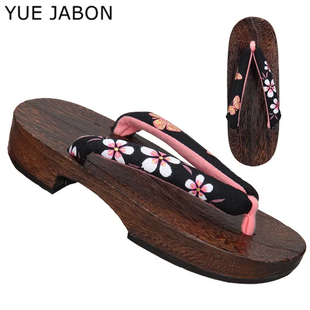 

New Traditional Japanese Geta Clogs Summer Sandals Women Flip Flops for Female Paulownia Wooden Shoes Cosplay Costumes Shoes