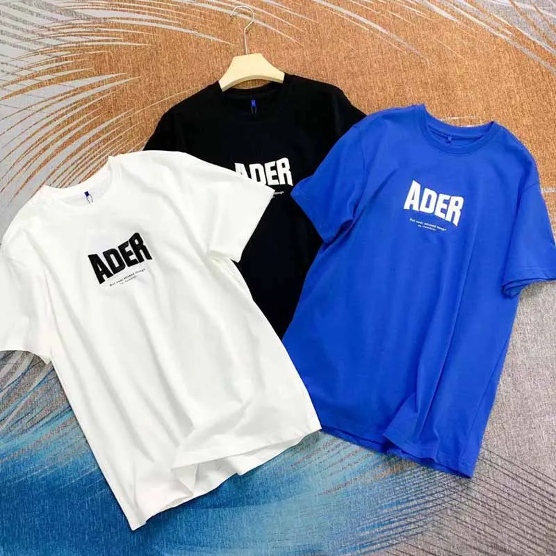 

2022 Spring And Summer New Threedimensional Letter Embroidery Casual Simple Shortsleeved Men's And Women's Tshirt Tops