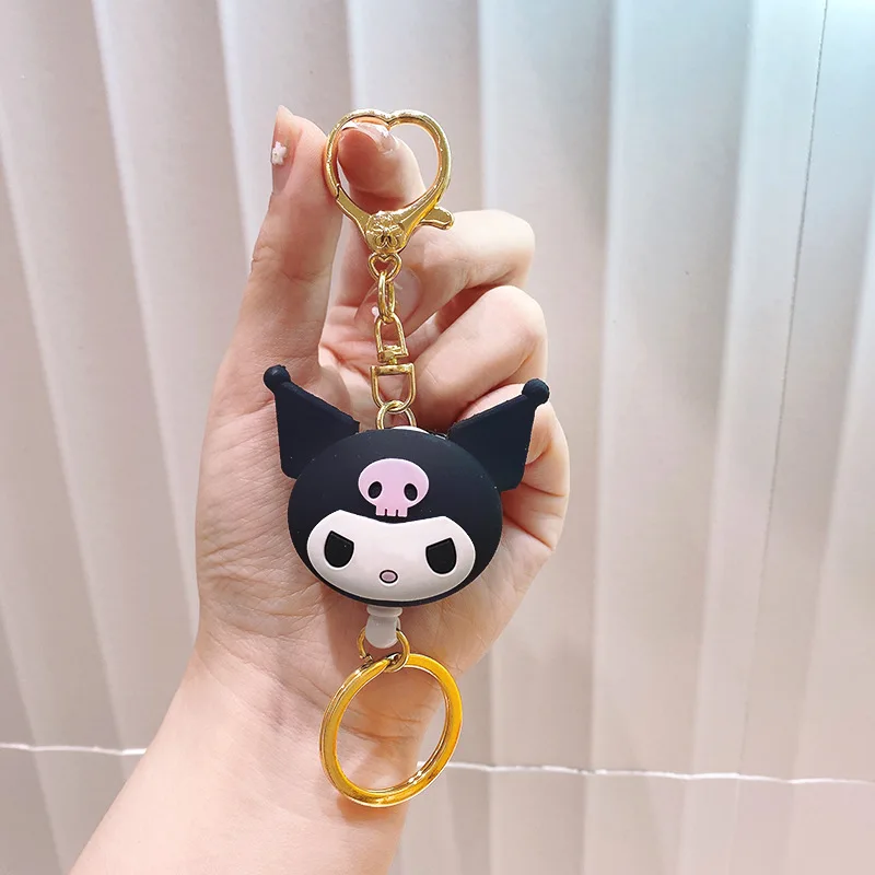 

Sanrio Kuromi Hello Kitty Cinnamoroll My Melody Cartoon Anime Couple Bag Telescopic Keychain Car Pendant Lovely Keyring Kid Gift