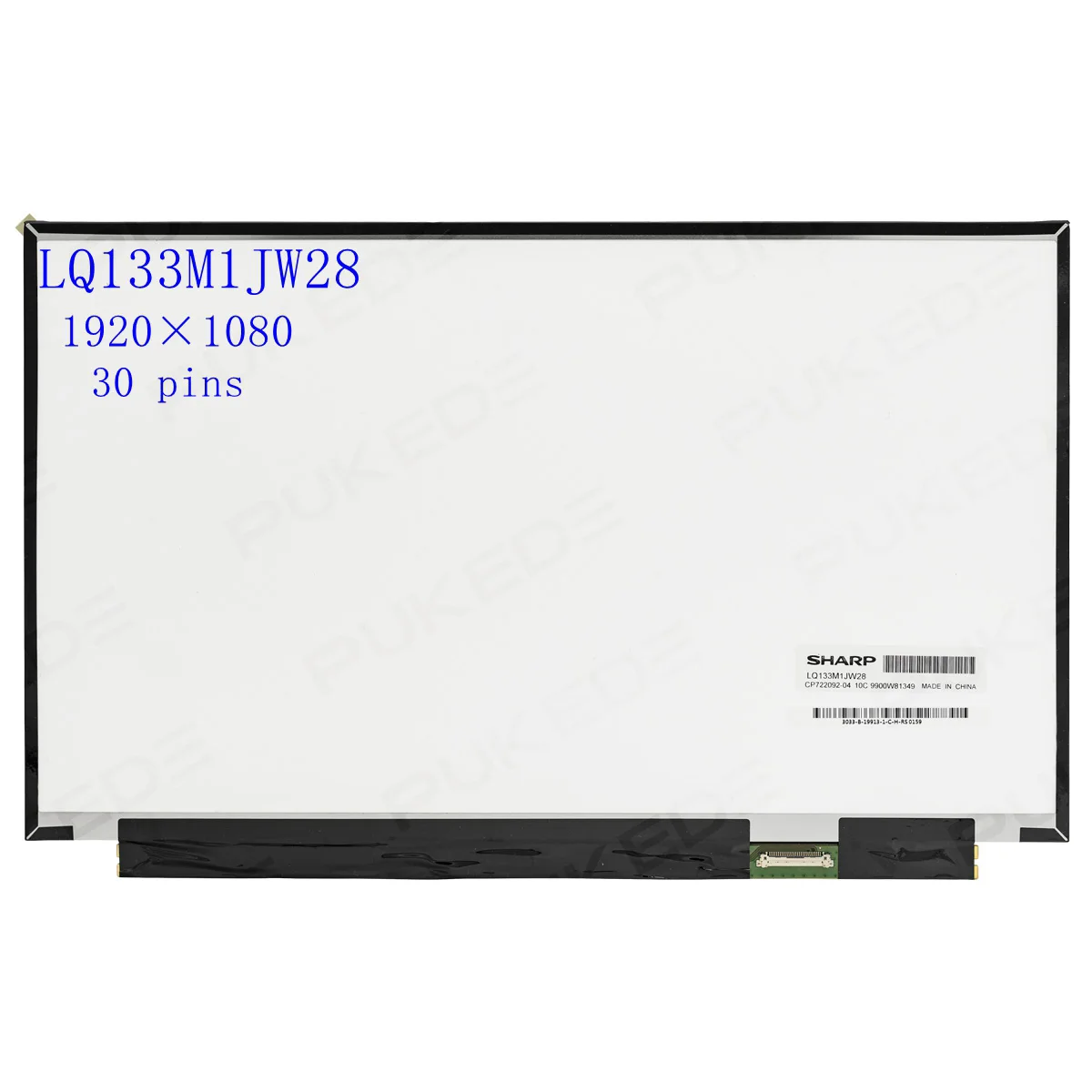 НОВЫЙ 13,3 дюймовый IPS ЖК-экран для ноутбука SHARP LQ133M1JW28 CP722092-04 72% NTSC Full-HD 1920x1080 30-контактный eDP