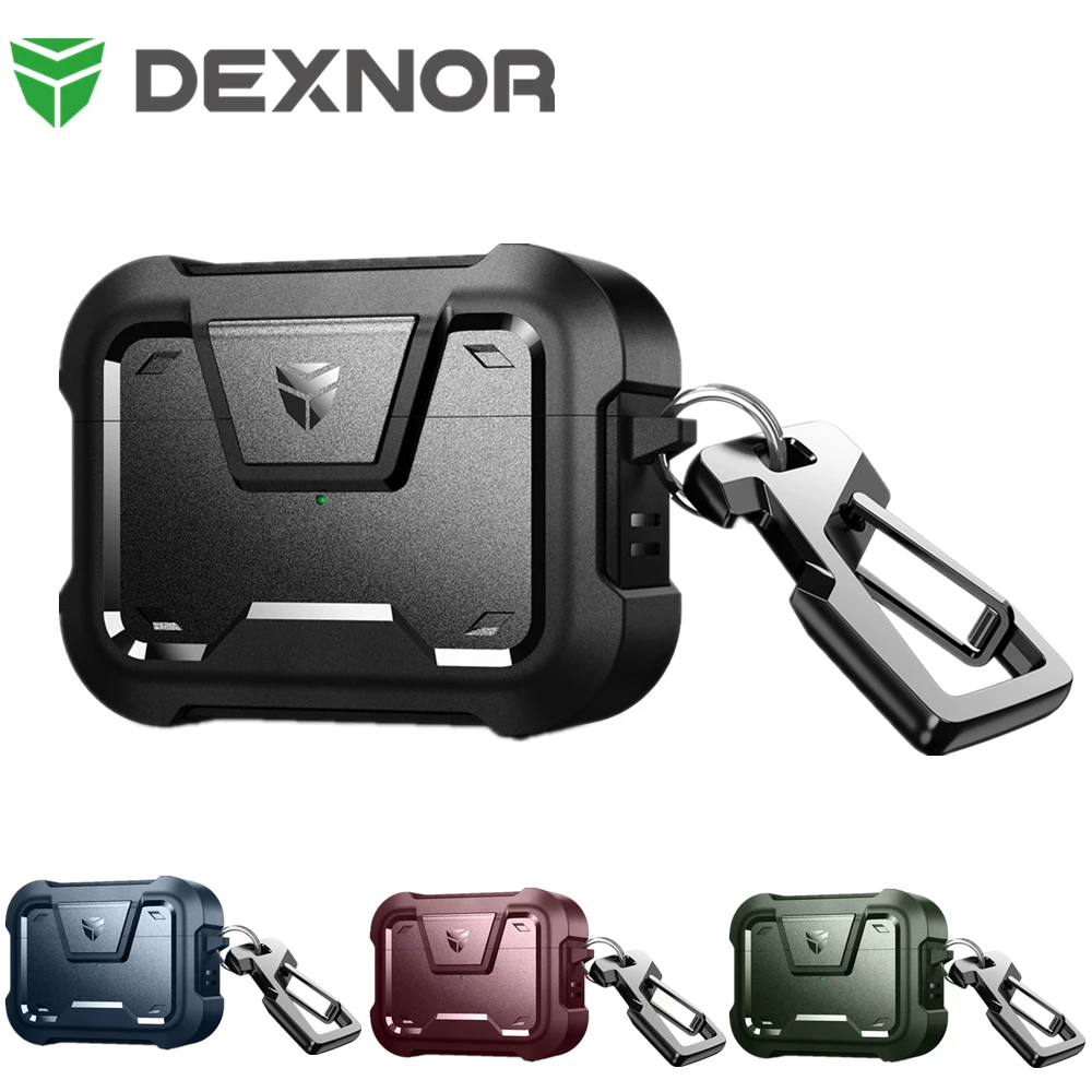 

Dexnor совместимый с Airpods Pro полноразмерный прочный защитный чехол для Apple Airpods Pro Чехол с безопасным замком Дизайн брелка