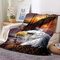 eagle throw blanket retro wolf chief indian tiger bedding soft flannel warm blanket children adult home decor