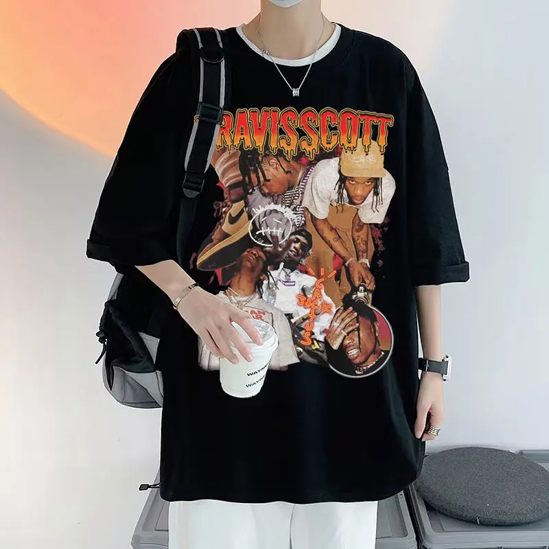 

Cactus Jack Travis Scott T-shirt Street Men Women Fashion Hip Hop Oversized Art Style Hipster T Shirt 100% Quality Cotton Tshirt