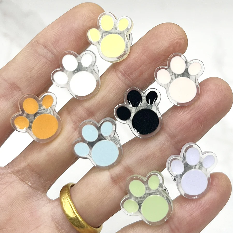 

Transparent Colorful Cat Claw Shoe Buckle Accessories Funny DIY Shoes Decoration Fit Pins Jibz For Crocs Charms Party Kids Gift