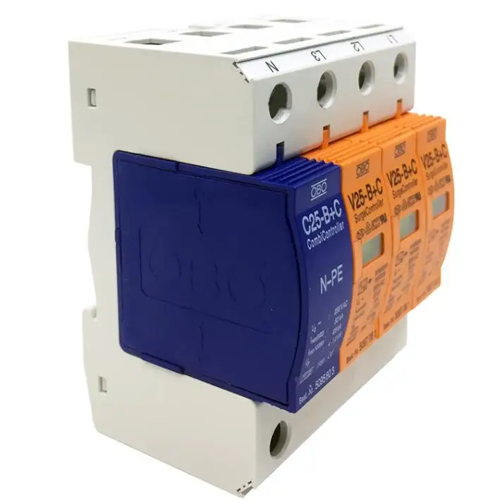 

7-50KA V25-B+C/3+NPE Surge Arrester ~385V AC Combi Controller Surge Protector law price