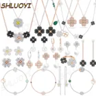 2020 модные ювелирные изделия swa1:1 изысканное двухстороннее ожерелье с четырьмя листьями из австрийского хрусталя-очаровательный подарок для друзей