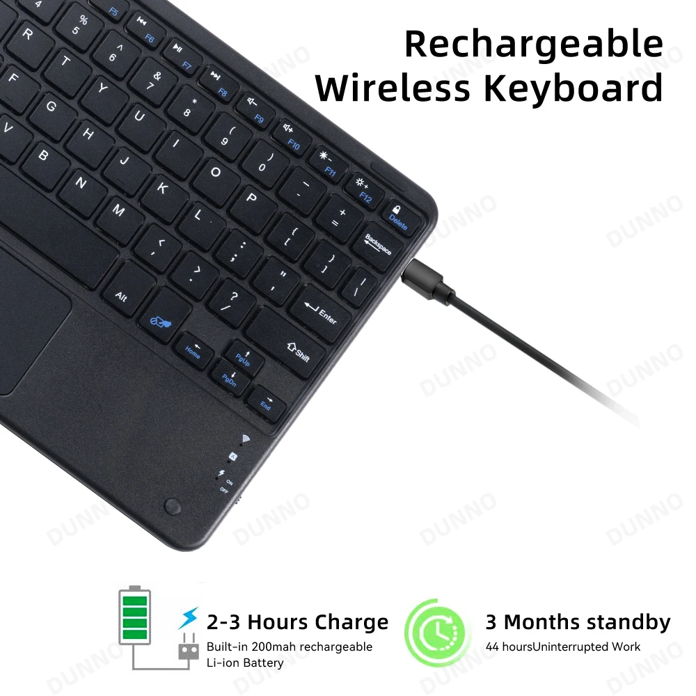 Беспроводная клавиатура с сенсорной панелью для iPad Samsung Xiaomi Huawei Lenovo Teclado iOS Android