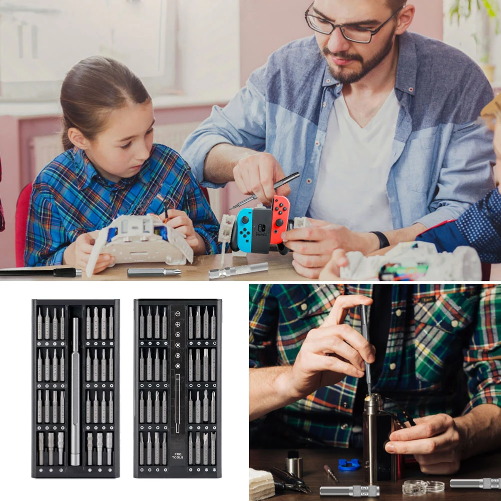 

63Pcs Multifunctional Mobile Phone Repair Tool Kit Torx Screw Driver Bit Sleeve for Cameras Radios Computers