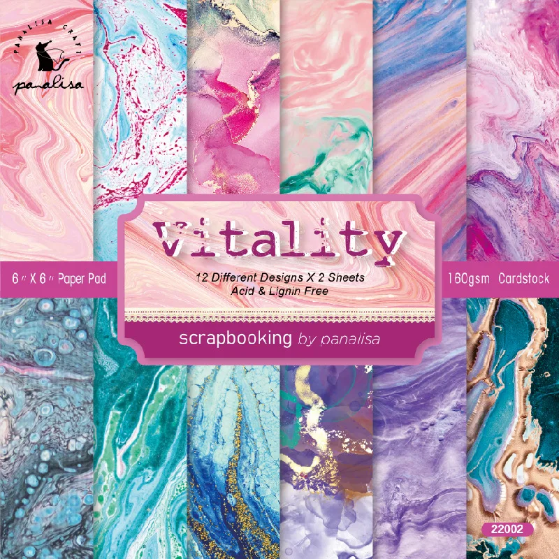 

12pcs Creative Oil Painting Scrapbooking Paper for DIY Scrapbook Diary Card Making Memo Background Cardstock Pads Material Pack