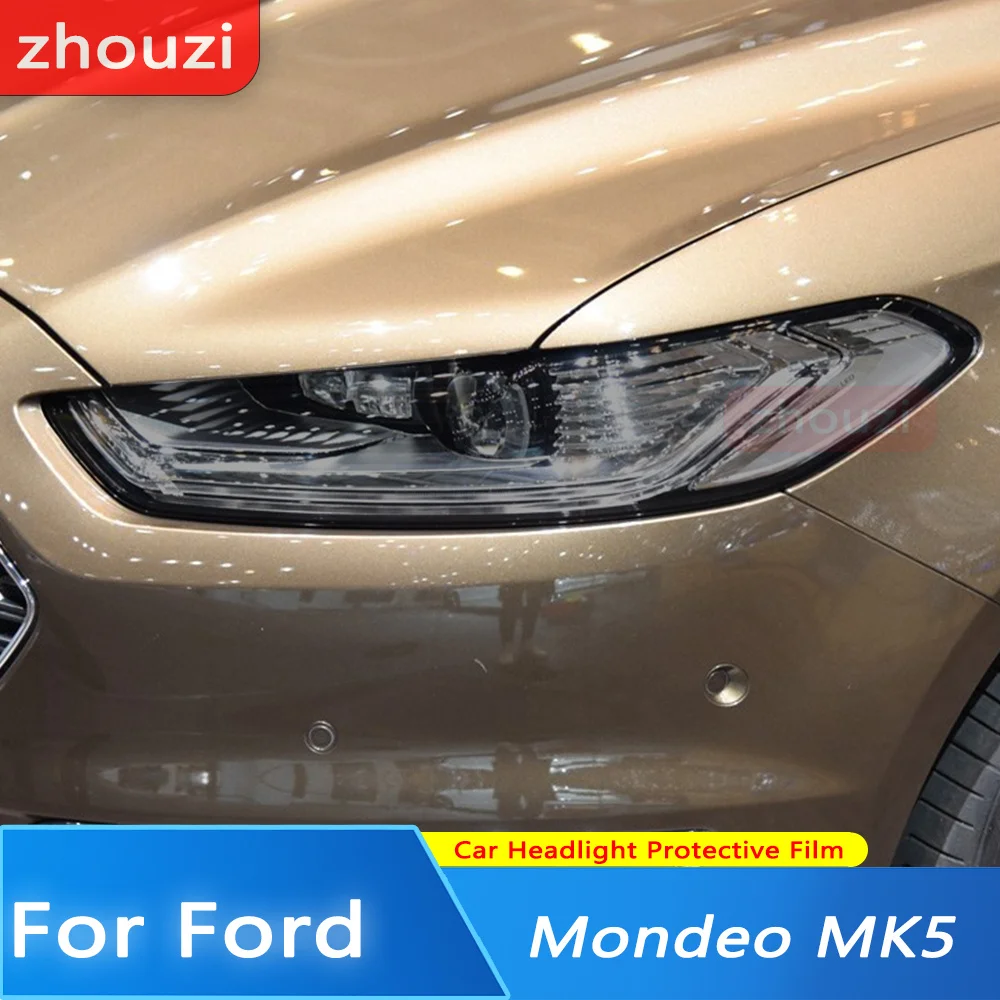

Пленка для автомобильной лампы Ford Mondeo MK5 2015-г., 2 шт., пленка для фар, ТИНТ, черная пленка, защитная пленка, прозрачная наклейка из ТПУ