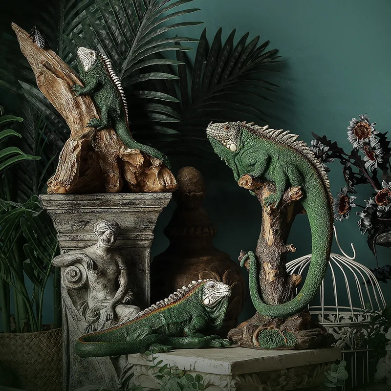 

SIYU American Living Room Wine Cabinet TV Cabinet Craft Decoration European Creative Lizard Decoration Home