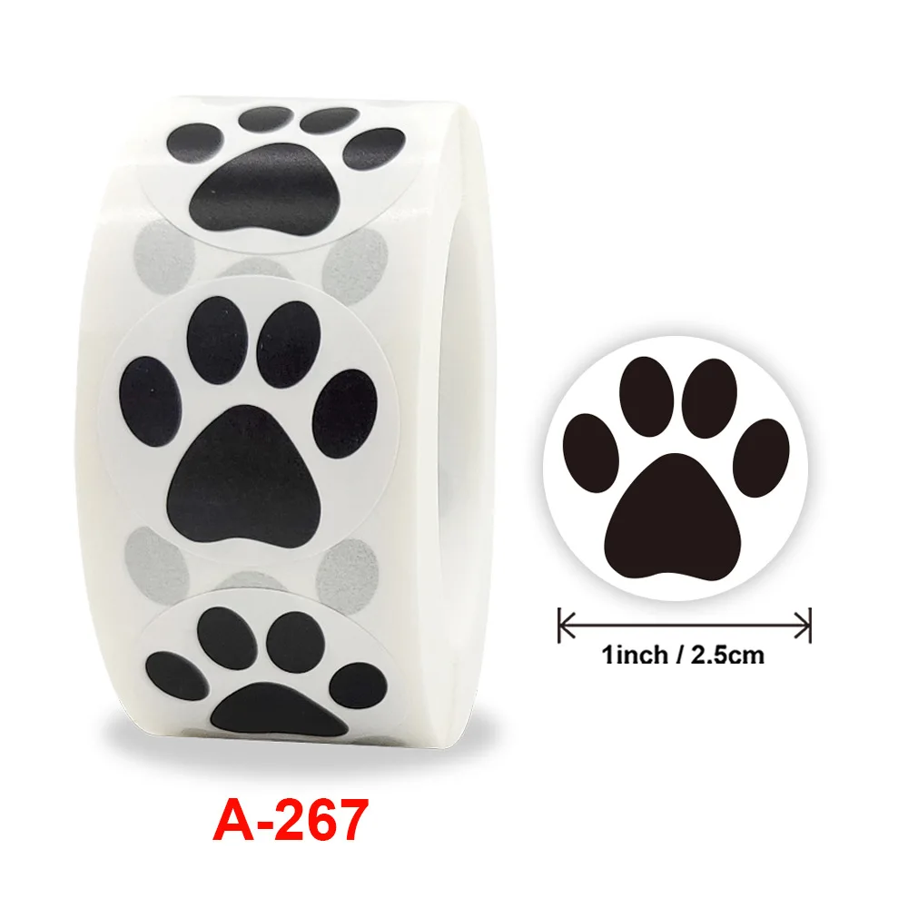 500 шт./рулон декоративная наклейка для собаки 2 5 см |