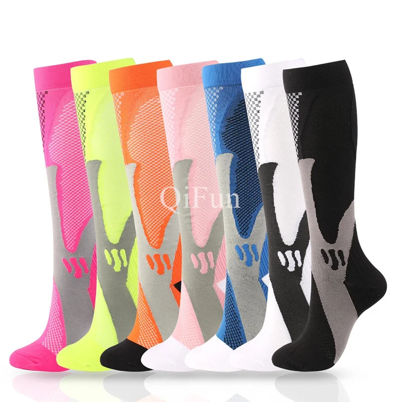 

Compression Socks Men Women Running Sports Nursing Varicose Veins Pregnancy Stockings Athletic Football Knee-highs Sports Socks