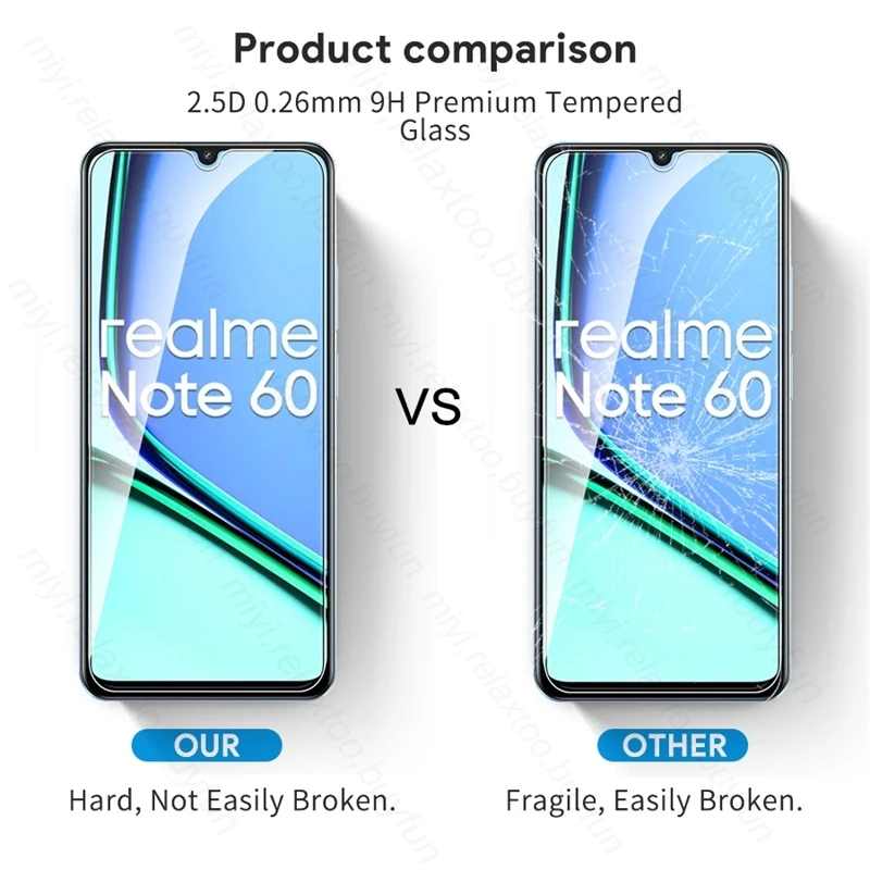 3 шт. защитное стекло для Realme Note60 Note 60 4G 9H закаленное защитная пленка экрана Realmi Not