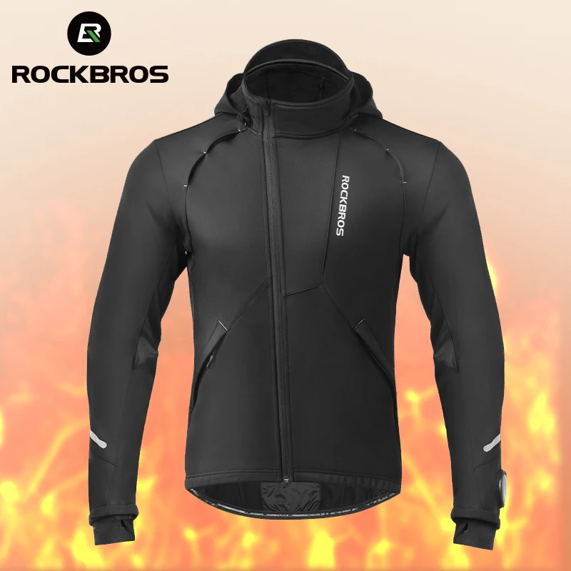 

Rockbros official Winter Jacket Windproof Cycling Jacket Clothing Thermal Bike Clothing Warmer wear Jacket