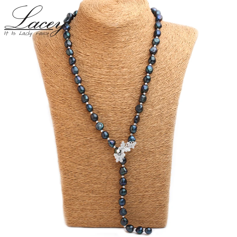 Ожерелье из натурального барочного жемчуга для женщин ожерелье пресноводного