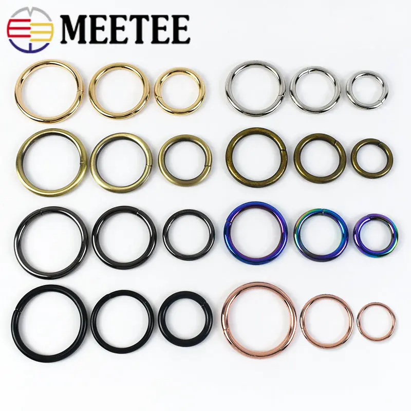 

5/10pcs Meetee 16-50mm Metal D O Rings Buckles Dog Collar Clasp Clips Buckle Bag Strap Belt Clothes Hat Parts Accessories H2-1