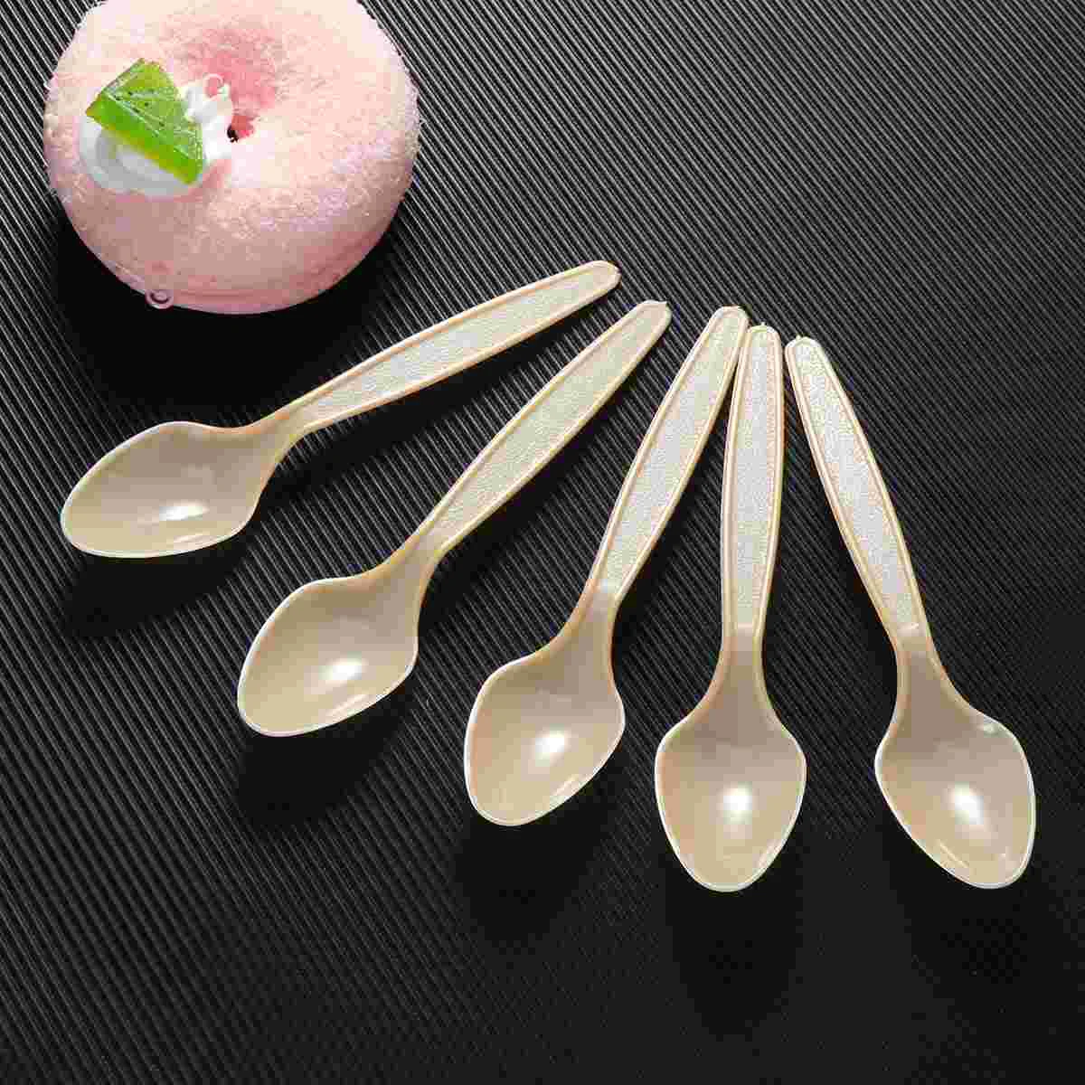 

Spoons Cleardisposable Tea Teaspoons Soup Dessert Utensilsparty Cutlery Set