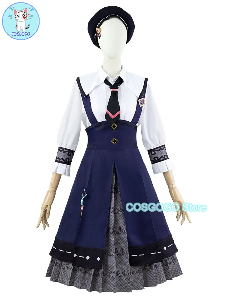 COSGOGO Game PJSK Hinomori Shizuku/Hanasato Minori Косплей Костюм Хэллоуин Наряды Женская Одежда