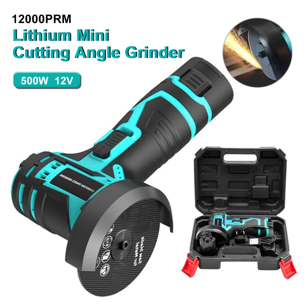 12V 3 Inch Lithium Battery Angle Grinder Mini Household Cutting Disc Hand Tools 12000RPM Electric Grinding Polishing Machine enlarge