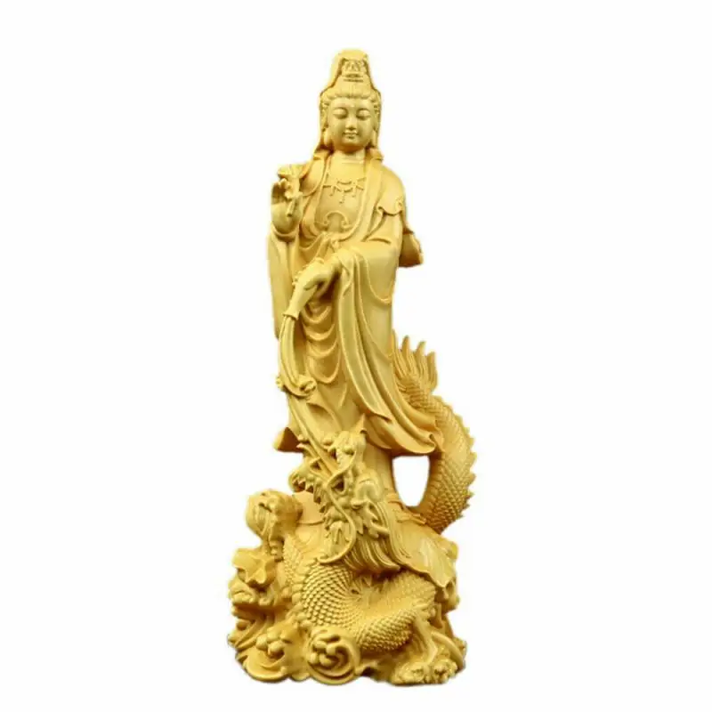 

170*62*55 мм деревянное украшение для дома Гуаньинь Дракон фэн-шуй украшения для дома молитвенные принадлежности