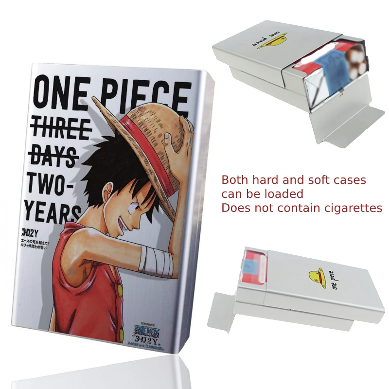 

Цельная обезьянка D. Luffy Diy алюминиевый сплав металлический чехол для сигареты коробка для хранения табака аниме игрушки курительные аксесс...