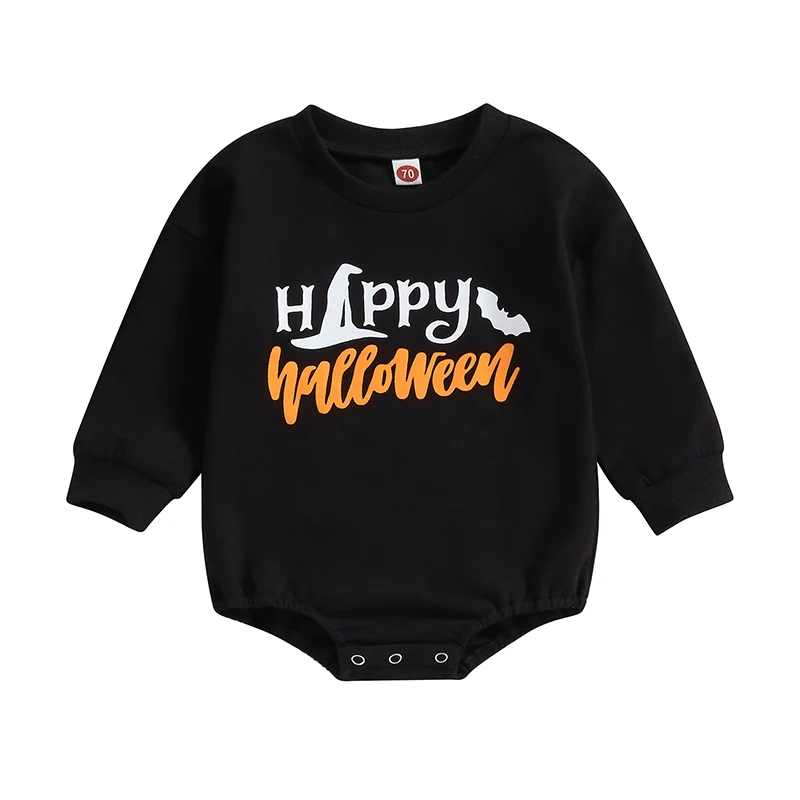 

Nicoxijia Toddler Baby Halloween Outfits Crewneck Sweatshirt Pumpkin Oversized Sweater Romper Pullover Top Cute Fall Clothes