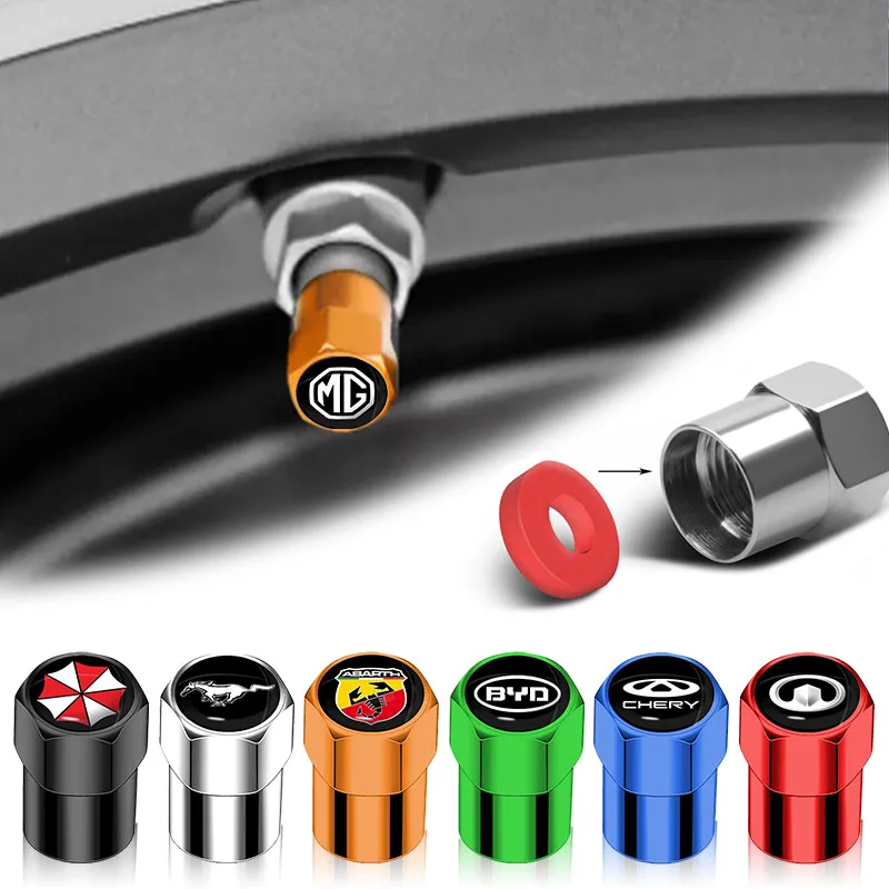 

4pcs Car Wheel Tire Valve Stem Dust Caps Cover Tyre for Acura RDX MDX NSX TSX TLX TL RLX TLX-L CDX Hybrid RSX TYPE-S Accessories