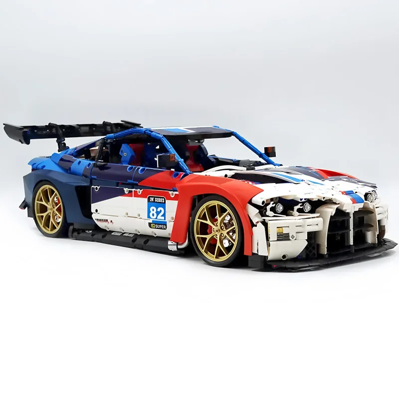 В НАЛИЧИИ JD040 MOC Технический 1:8 Супер спортивный автомобиль M4 Строительный блок