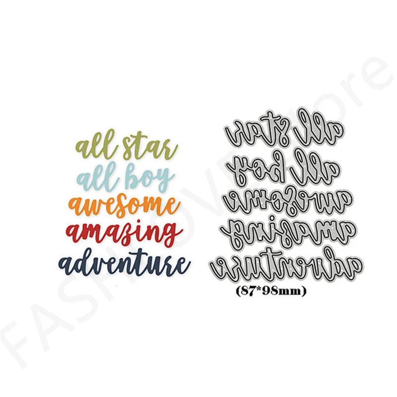 

Words Dies Metal Cutting Dies No Stamps For Diy Dies Scrapbooking Handmade Paper Card Decoration Photo Album Craft Die Cut