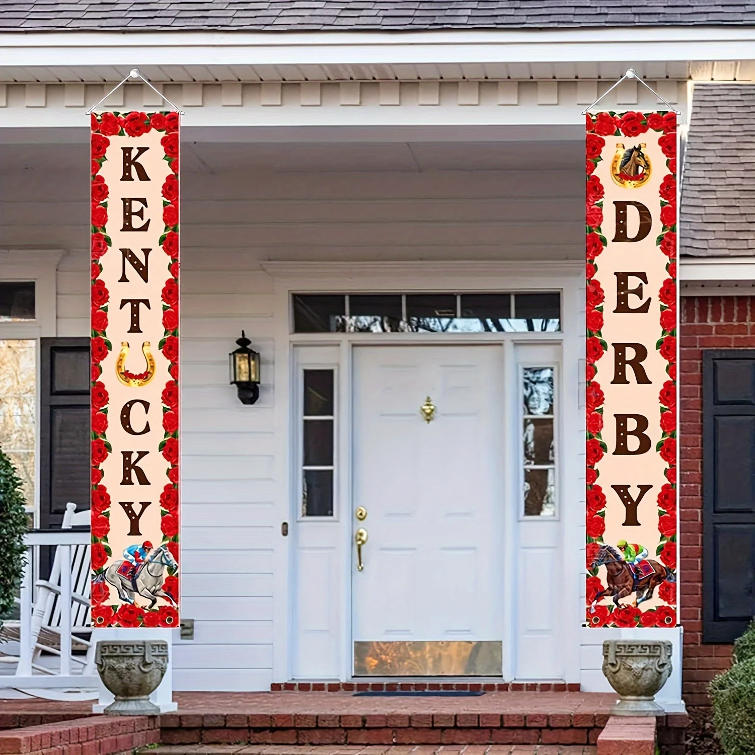 Украшения для дерби в Кентукки бег роз дверной баннер украшения вечеринки Дерби