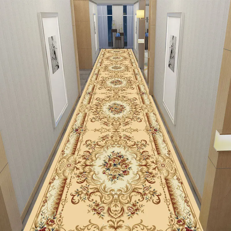 

Длинный ковер для прихожей в европейском стиле, Домашний напольный коврик для гостиной, гостиницы, лестницы, большие коврики