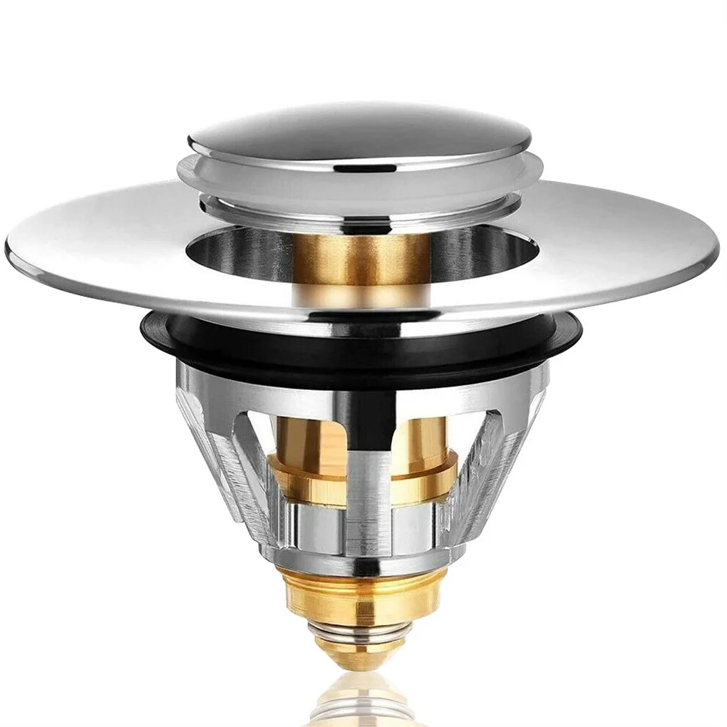 

Pop-Up Sink Drainer Stopper Bathroom Vanity Wash Basin Vessel Bounce Replacement Filter Kitchen Bath
