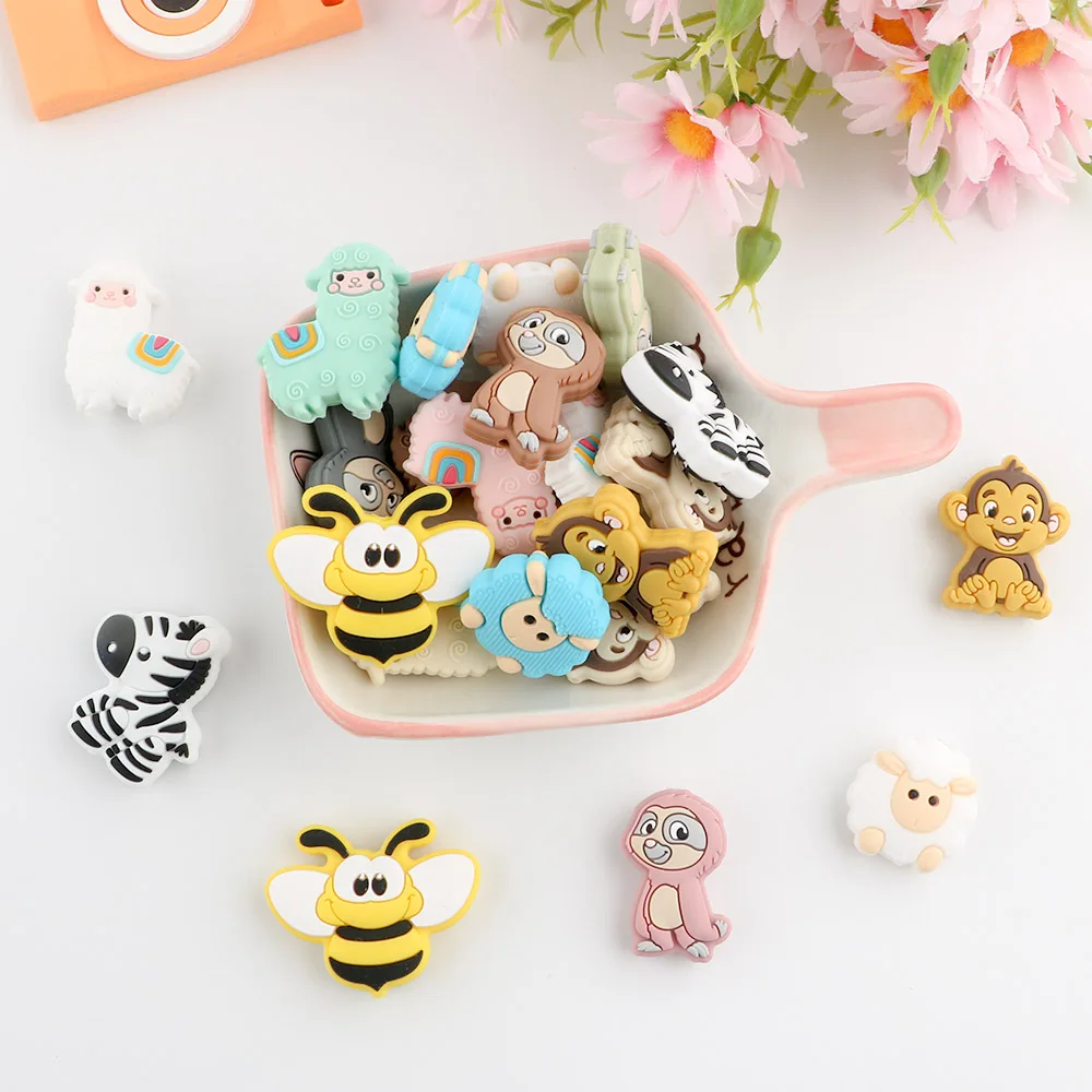 5/10 шт., силиконовые бусины для браслета