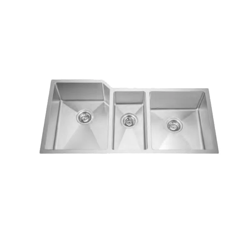 

American Standard CUPC Triple Bowl Undermount Handmade Kitchen Sink JTH-10052