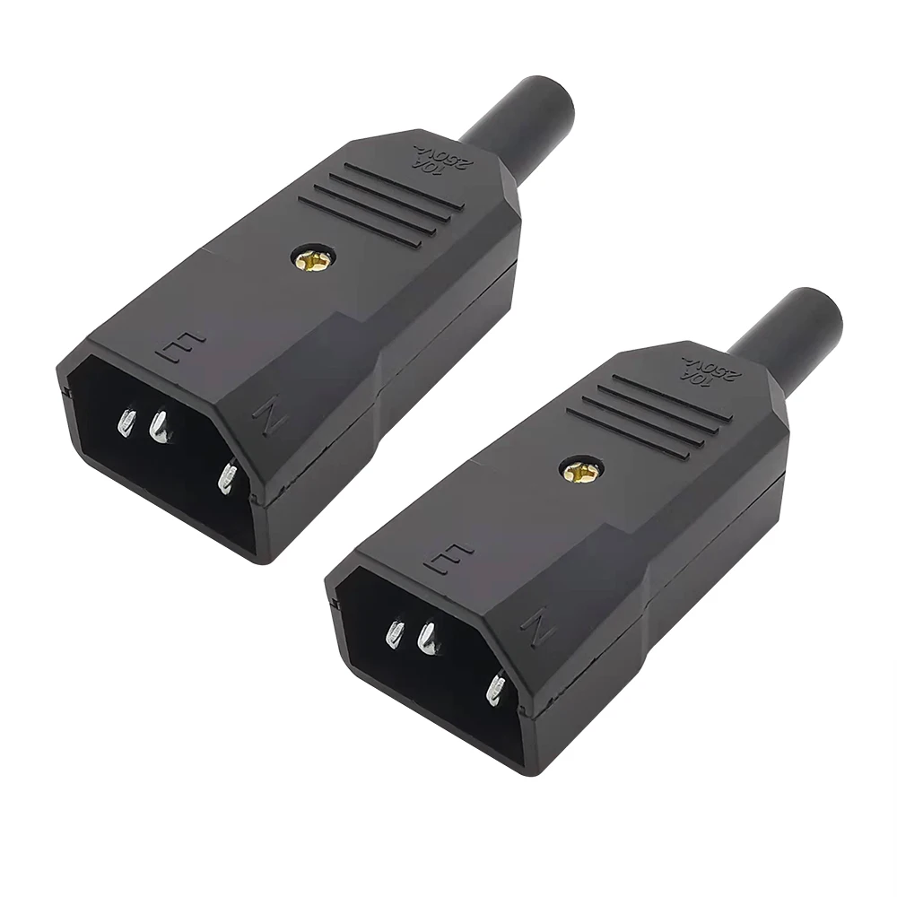 

2 шт., Адаптеры розетки IEC 320 C13 C14, черные