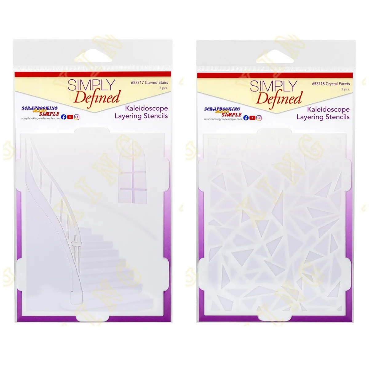 

Crystal Facets Curved Stairs New Layering Stencils Painting Diy Scrapbook Embossing Paper Card Album Craft Decorative Template