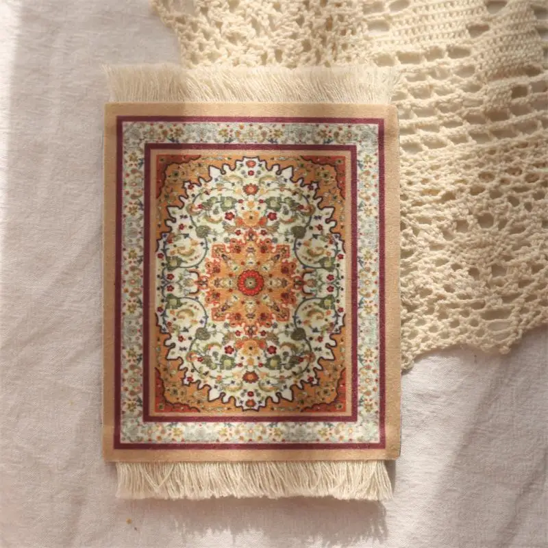 

2023Ins Vintage Tassel Coaster Persian Style Heat Insulation Mat Ethnic Meal Mat Kitchen Tableware Heat Insulation Mat Handmade