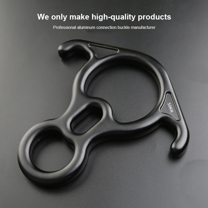 

Outdoor Aluminum Magnesium Alloy Climbing 8 Word Ring 50KN Ox Horn Hoop Abseiling Device Downhill Slow Down Descender