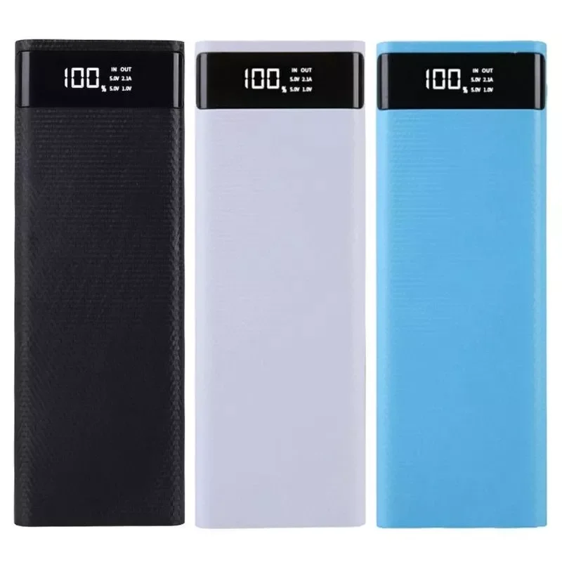 

2022New USB 10*18650 50000Mah Power Bank Case With Flashlight Digital Display Screen Mobile Phone Charger Battery Charging Box