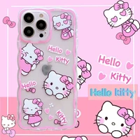 hello kitty transparent matte cute cartoon silicone phone case for iphone111213 series mobile phone