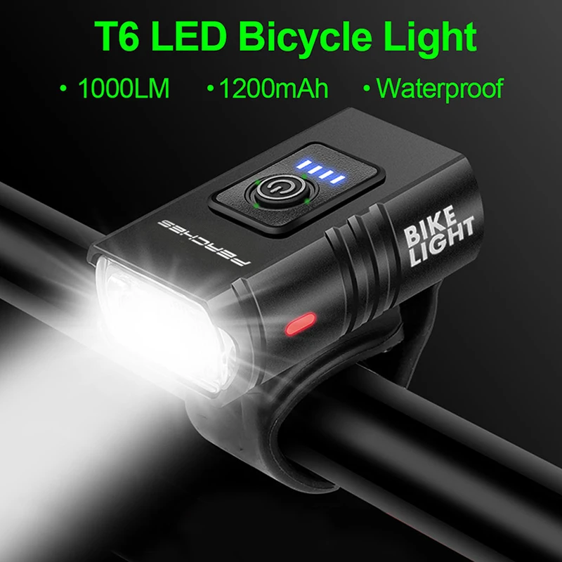 

T6 LED 1000Lumen Front Bicycle Light Rechargeable Bicycle Flashlight Lanterna Bicicleta MTB Bicycle Headlights Bike Accessories