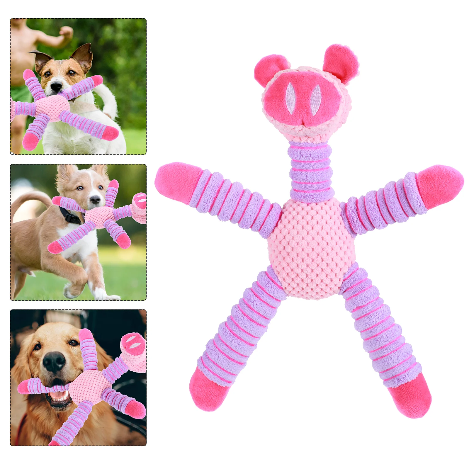 

Dog Toy Toys Pet Puppy Squeaky Chew Plaything Chewing Plush Training Teething Biting Bite Rubberresistant Animals