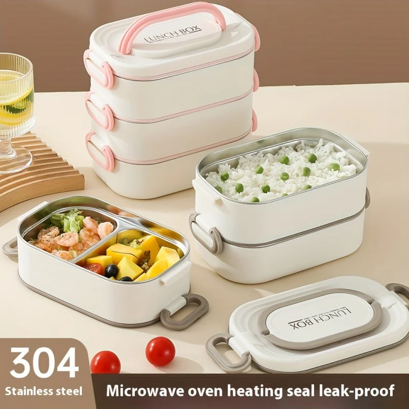 Изолированный Портативный Ланч-бокс из нержавеющей стали Bento-безопасен для