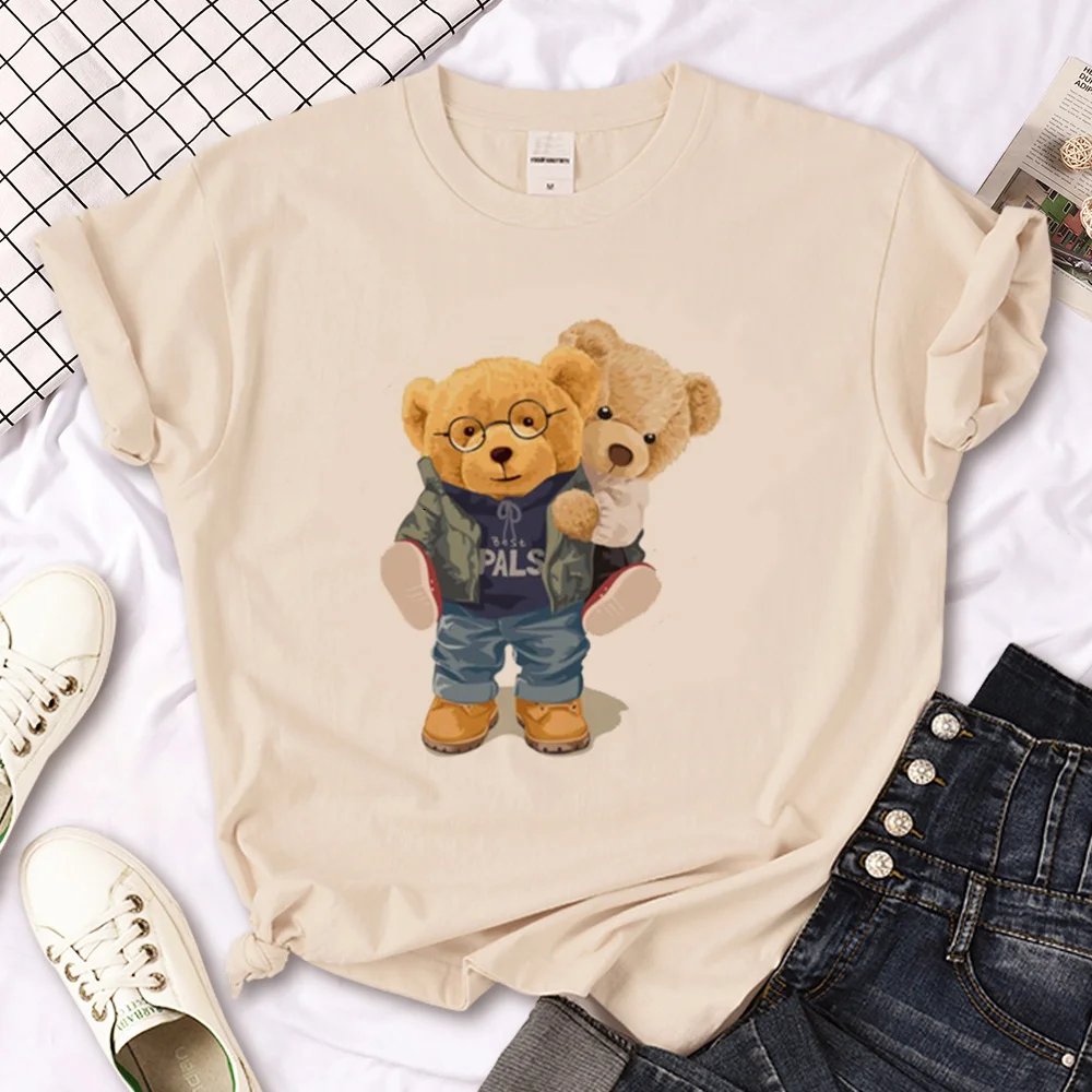 

Bear Tee women anime streetwear comic t shirt girl streetwear clothes