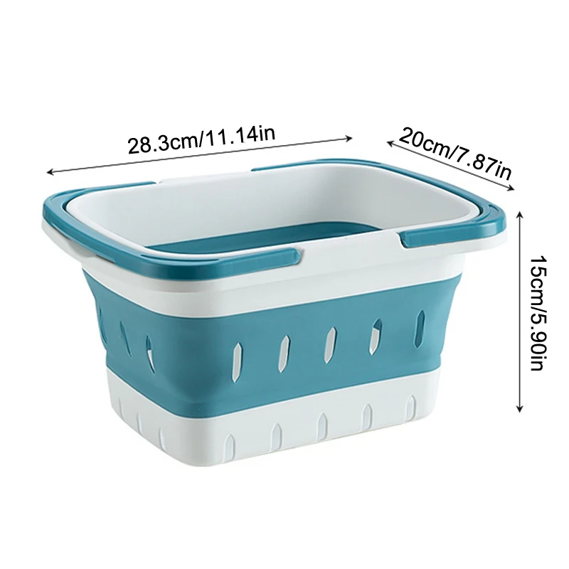 Маленькая складная корзина для белья с ручками пластиковая экономия места