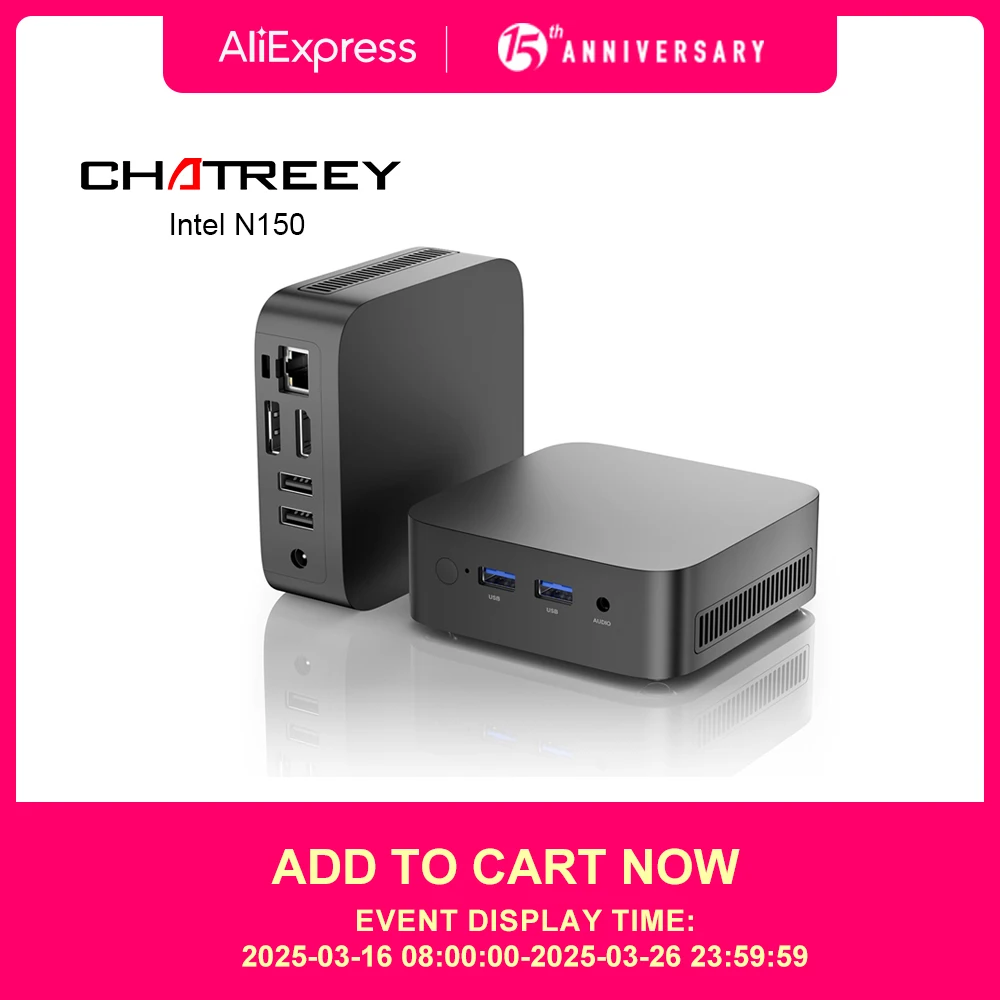 Мини-ПК T10 Intel Twin Lake N150 Windows 11, ультра маленький карманный ...