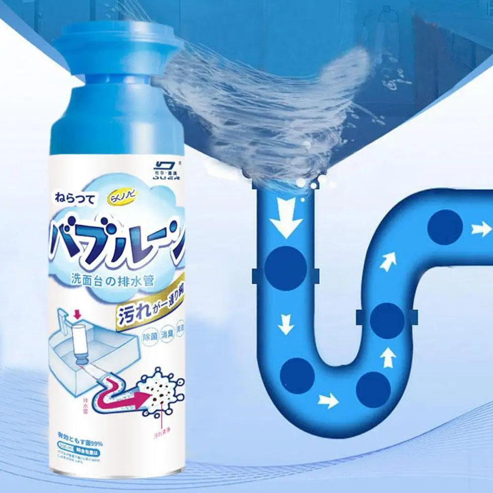 

Foaming Toilet Cleaner Kitchen Pipe Sink Drain Cleaner Foam Herios Cleaner Cleaner Prevents Clogging All-purpose Drain 500M K9U4